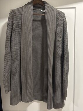 OLD NAVY Gray Open-Front Knit Cardigan Sweater